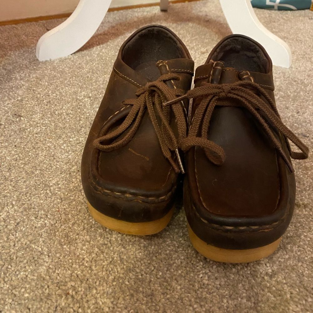 Clarks Brown Leather Casual Driving Loafers - Picture 9 of 11